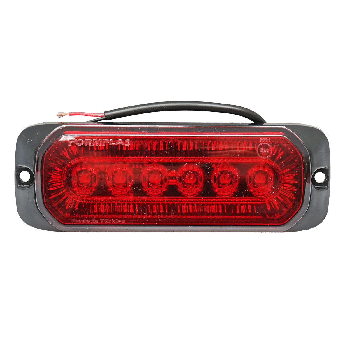 Side marker lamp LED 12-24V, red flashing 132x46mm Breckner Germany